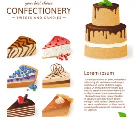 Chocolate cake background vector graphics
