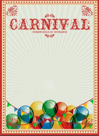 Vintage style circus poster design vector 05