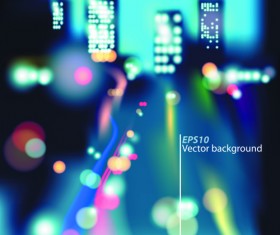 Blurred city night vector background 01