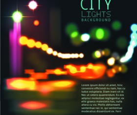 Blurred city night vector background 02
