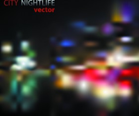 Blurred city night vector background 03