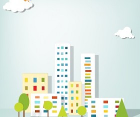 City buildings paper cut creative vector 05