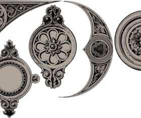 Classical ornaments elements vector material 03