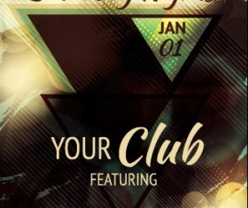 Vintage club flyer cover creative vector 03