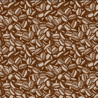 Creative coffee beans pattern vector grephics 01