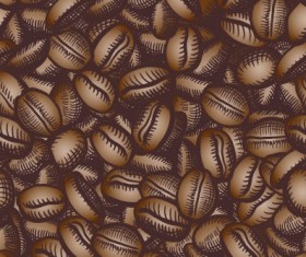 Creative coffee beans pattern vector grephics 02