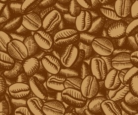 Creative coffee beans pattern vector grephics 05