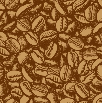 Creative coffee beans pattern vector grephics 05