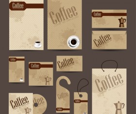 Coffee cards and tags with CD vector