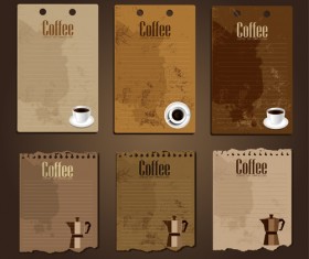 Coffee cards creative vector design 01