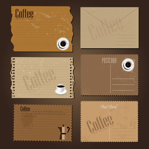 Coffee cards creative vector design 02