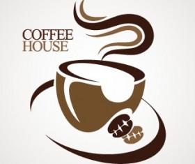 Coffee house creative logo design vector