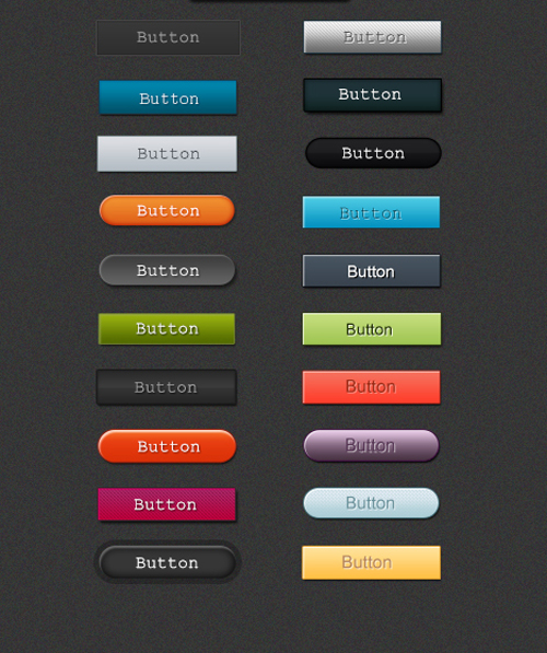 Color web buttons material psd