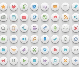 Creative 3D social psd icons