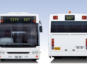 Creative Bus design vector material 04