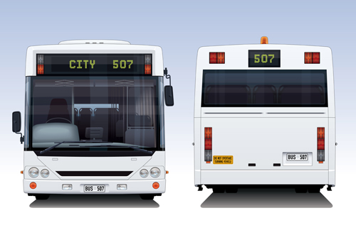 Creative Bus design vector material 04