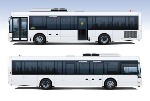 Creative Bus design vector material 05