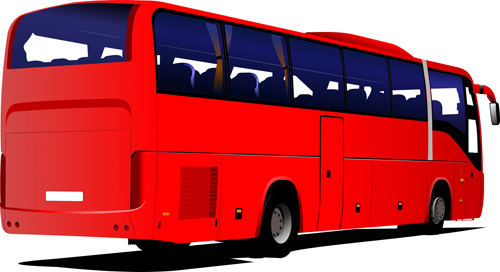 Creative Bus design vector material 06