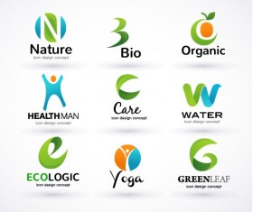 Creative Ecology logos design vector set 02