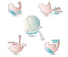 Creative birds icons design graphic vector