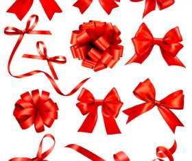 Creative bow design vector material set 02