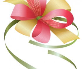 Creative bow design vector material set 04