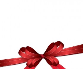 Red bow design vector graphics
