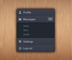 Creative dark style web design elements psd graphics