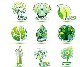 Creative ecology icons design graphic vector