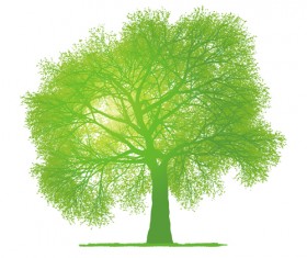 Creative green tree design vector graphics 02
