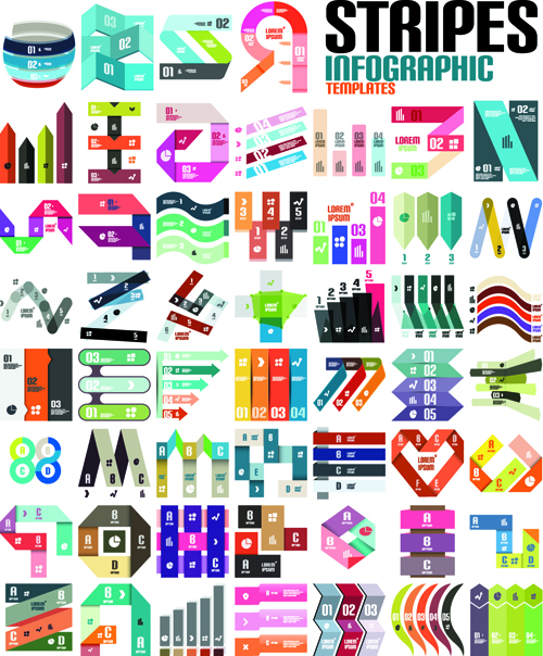Creative infographic design elements vector material 01