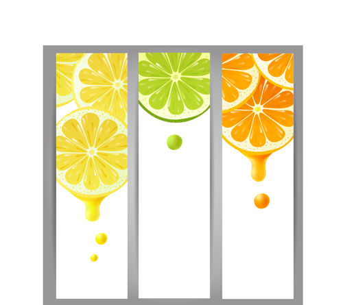 Creative lemon vector banners set
