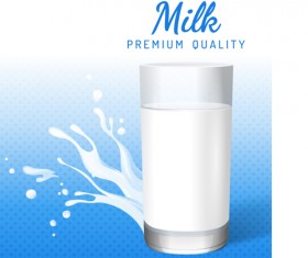 Creative milk poster design vector graphics