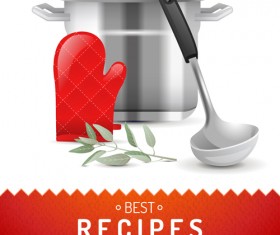 Creative recipes cover vector