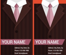 Creative suit with business cards vector set 07
