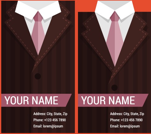 Creative suit with business cards vector set 07