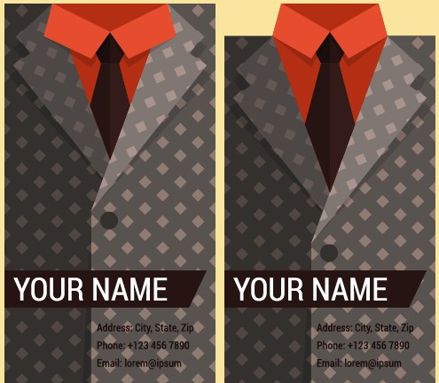Creative suit with business cards vector set 08