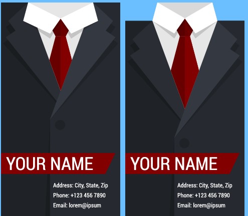 Creative suit with business cards vector set 09