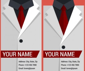 Creative suit with business cards vector set 10