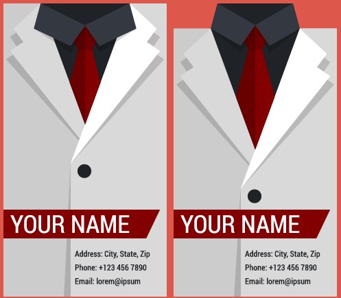 Creative suit with business cards vector set 10