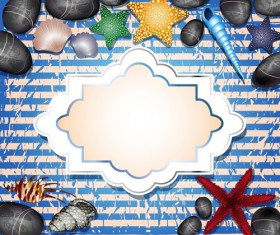 Creative travel photos background vector 02