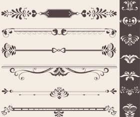 Creative vintage ornaments with borders vector