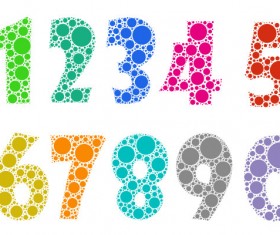 Cute colored text psd design