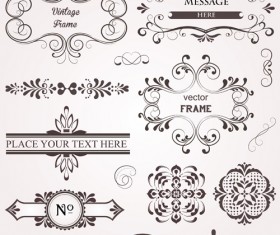 Decorative design elements frames vector