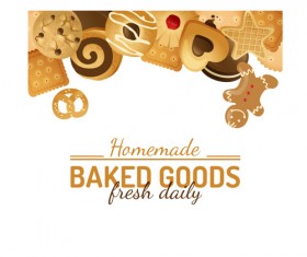 Delicious cookies creative background 02