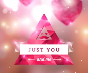 Diamond heart creative vector graphics 04