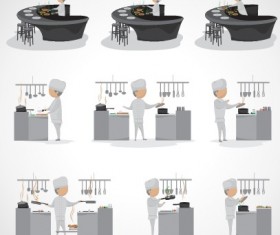 Different cook image design vector material