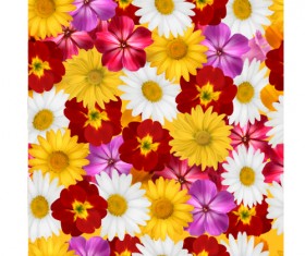 Different flower seamless pattern creative vector