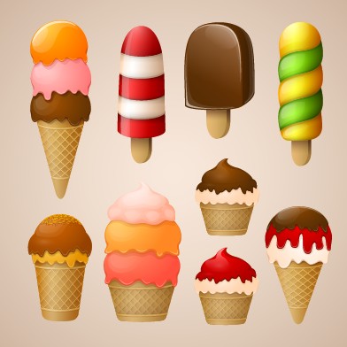 Different ice cream creative design