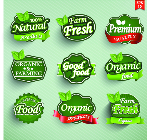 Different labels stickers creative vector set 02
